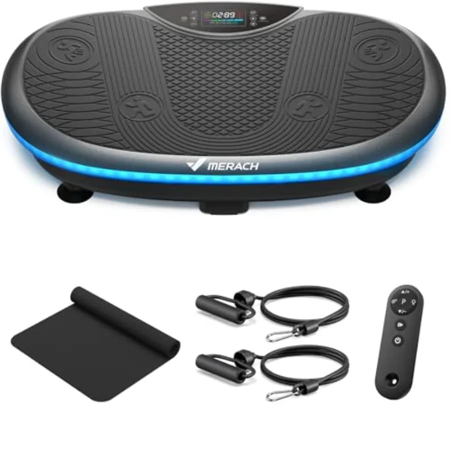 4D Vibrant Pedal for Home Fitness, Linphatic Drainage, Weight Loss, Muscle Activation with Bluetooth and LED Light