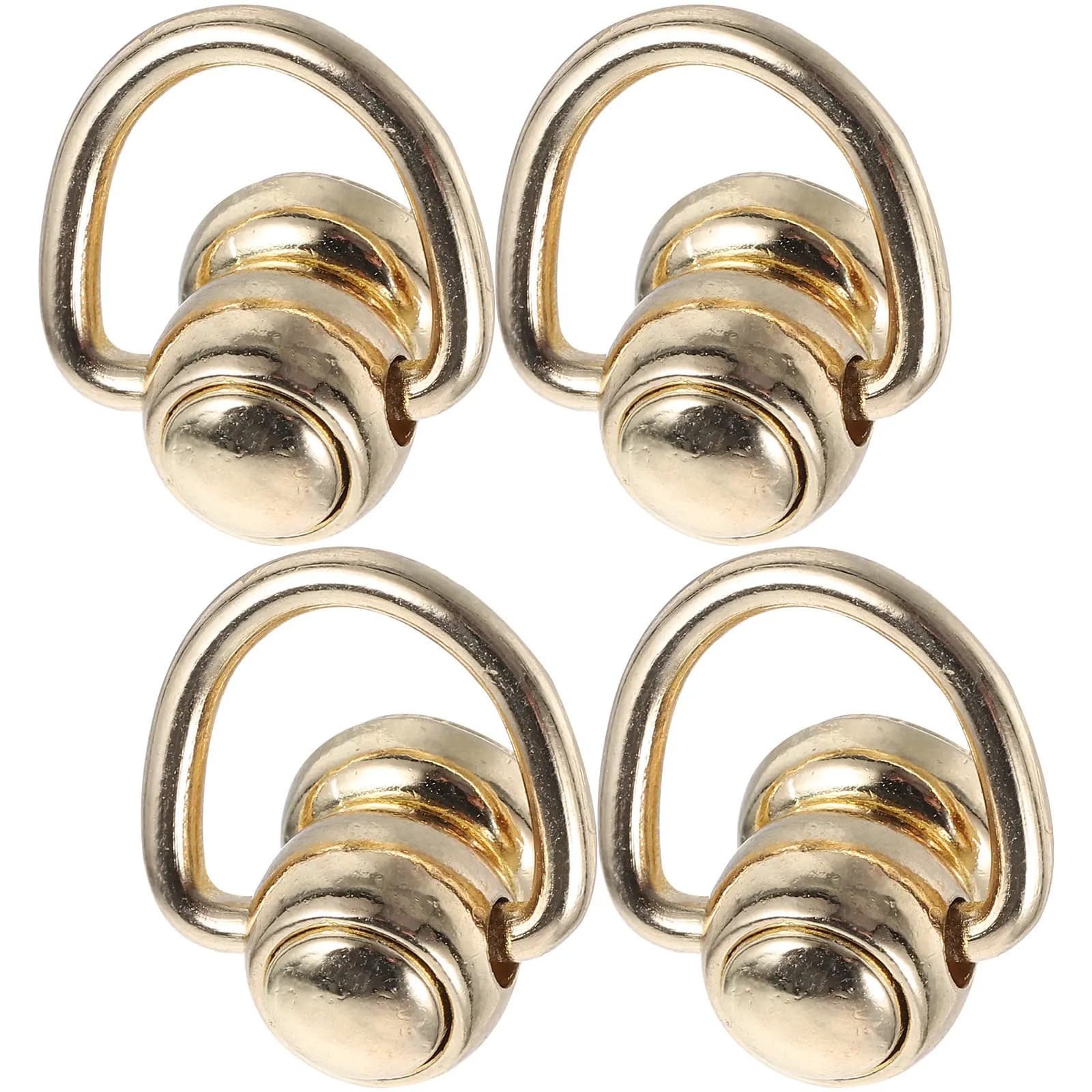 4 Pezzi Anelli a D Girevoli in Metallo per Borse, Cinture, Bracciali, Scarpe, Stivali, Cappelli, Accessori per Borse e Artigianato
