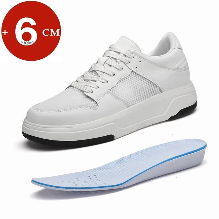 Scarpe da ascensore estive da uomo nuove Scarpe da ginnastica comode e traspiranti robuste per uomo Soletta per aumento di altezza Scarpe casual da 6 cm Sollevamento sportivo