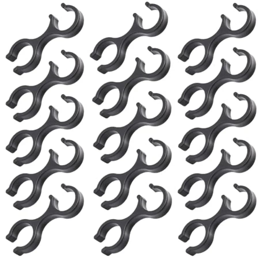 15 Pack Trekking Poles Carrying Clips Hiking Pole Carrying Buckle Clamps Non-Shifting Keeper Holder Organizer for Trekking Pole