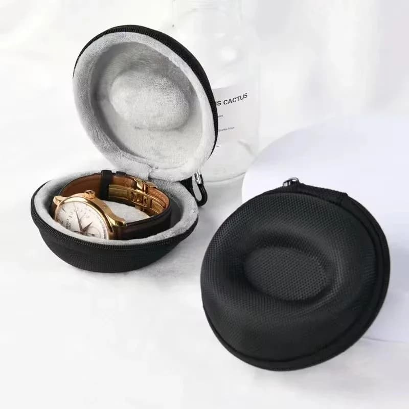 Scatola portaoggetti per orologi Custodia da viaggio portatile in EVA per orologio singolo Porta orologi impermeabile per smartwatch Contenitore con cerniera