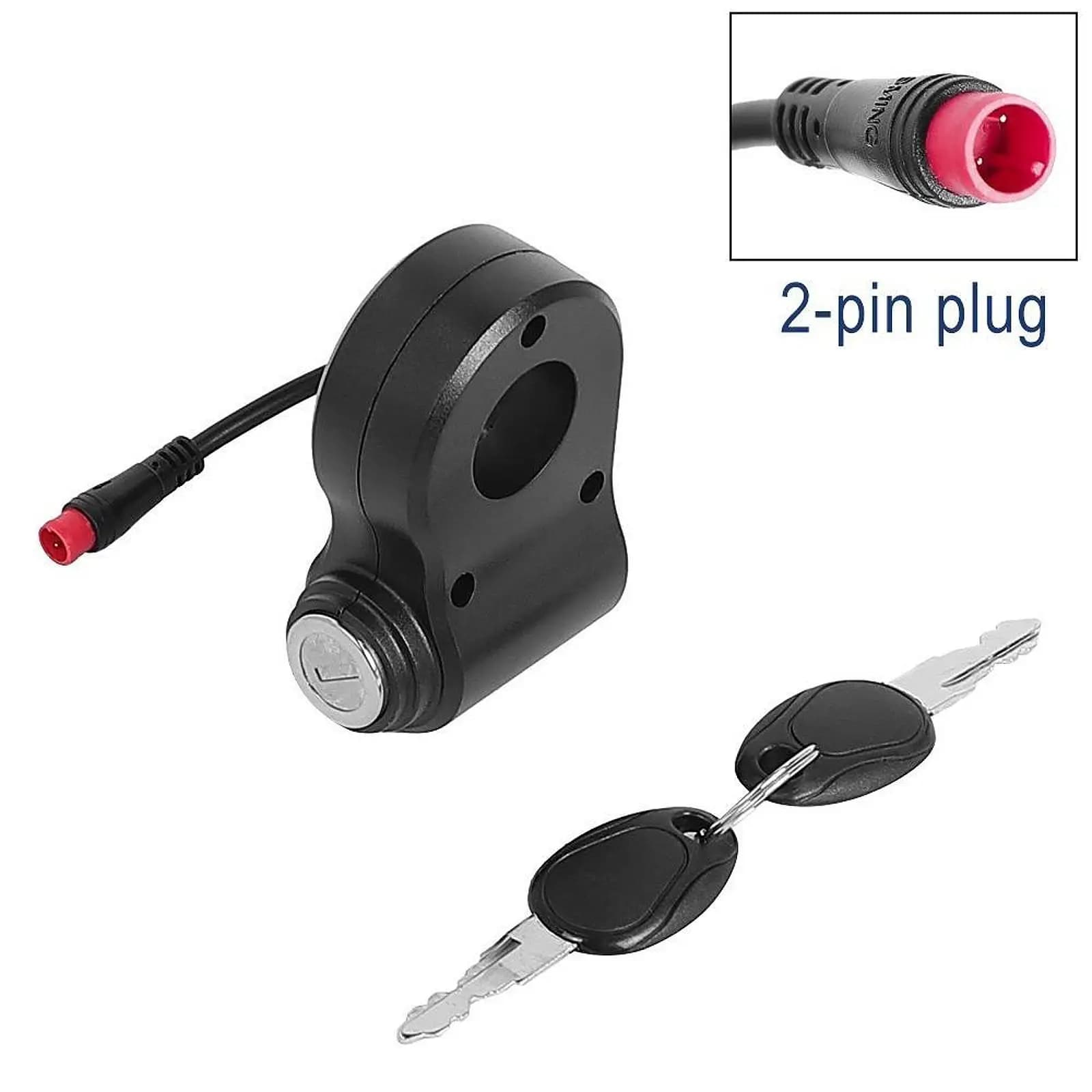 Interruttore con Blocco a 2 Pin per Monopattino Elettrico, Gruppo di Controllo Manubrio in PP Durevole, Ricambio per Kit Monopattino Elettrico