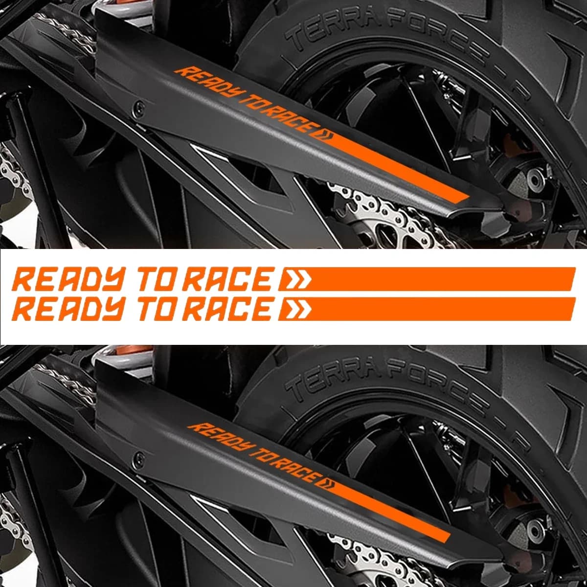 READY TO RACE Reflective Motorcycles Motorcross Stickers Decor Motor Bike Body Fuel Tank Decal Accessories for KTM Adventure