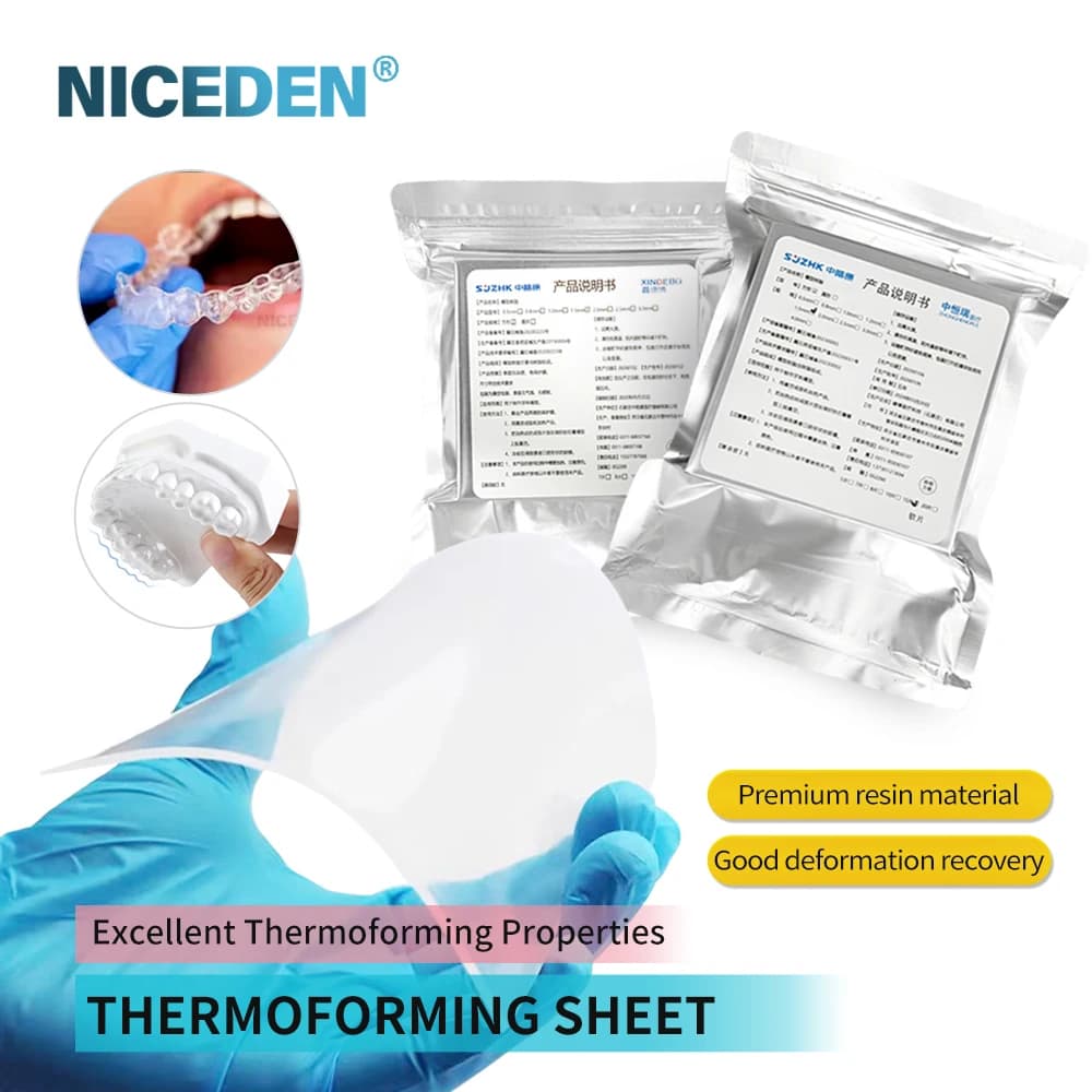 8/10/15/20 pz Dentale Ortodontico Compressione Die Macchina Membrana Vuoto Formatura Copriletto Termoformatura Materiale EVA Plastica Morbida