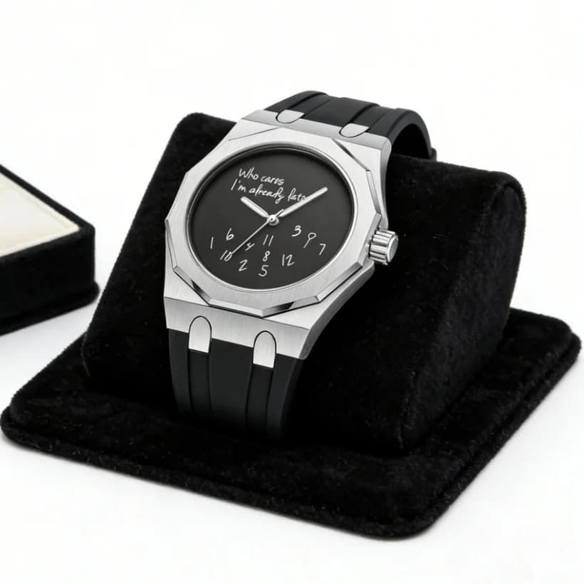 Fashion Luxurious Exquisite Elegant Who Cares Men's Watch Classic Business Casual Silicone Strap Waterproof Noctilucent Watch