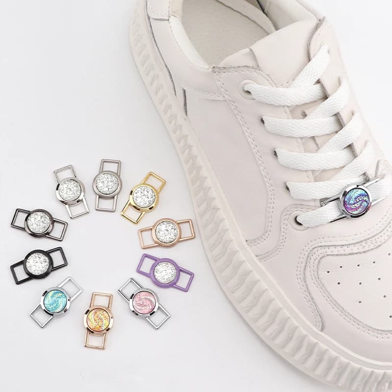 Gemma di diamanti Ciondoli per scarpe Lacci per scarpe Ciondoli Fibbia in metallo Lacci delle scarpe Decorazioni nebulose di lusso Scarpe da ginnastica per kit AF1 Accessori per scarpe
