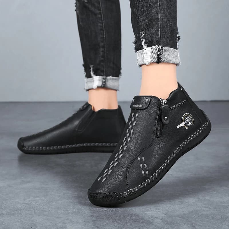 Stivali invernali convertibili abito da lavoro Soletta termica rimovibile e cerniera Ghetta regolabile | Scarpe da esterno multiuso da uomo