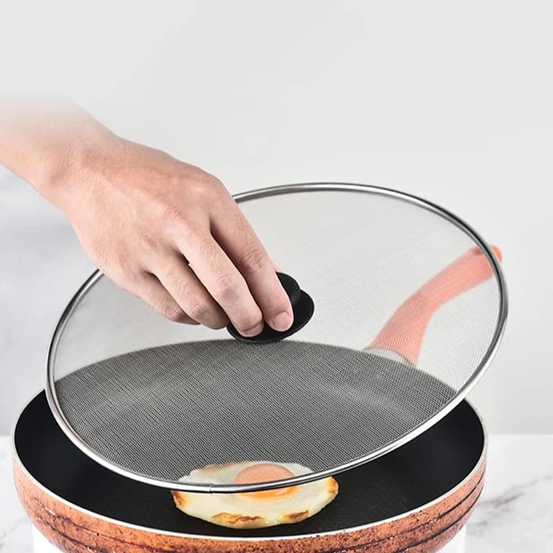 1 Piece Cover Black Anti-Graffio for Padella, Anti-Oil Protection Fine Network, Kitchen Tools