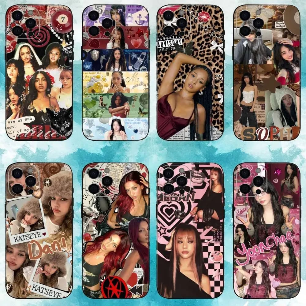 K-Katseye Phone Case For iPhone 17, 16,15,14,13,12,11 Plus,Pro Max, Others Soft Black Cover