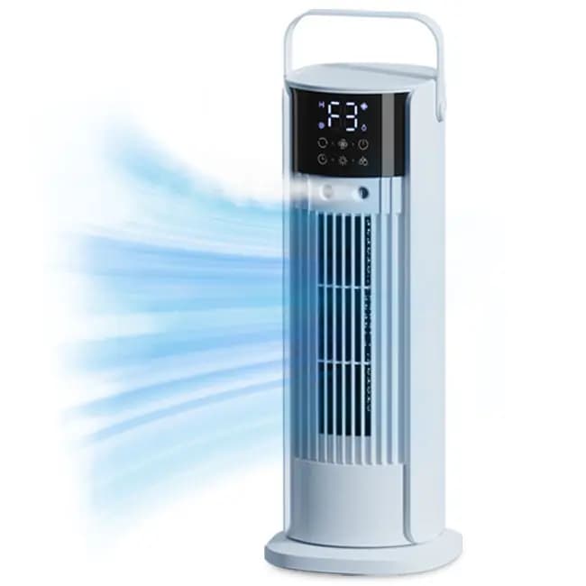 Condizionatore Deumidificatore con Ricarica USB, Ventilatore Intelligente per Ambienti, Condizionatore d'Aria a Torre, Ventilatore Verticale a Torre