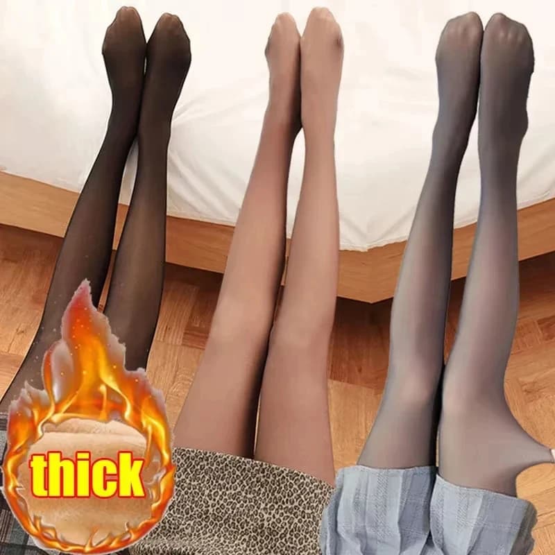 1/2/3pcs Women'S Thermal Leggings Insulated Tights Fleece Lined High Waist Elasticity Thick Plush Women Pantyhose Winter Below