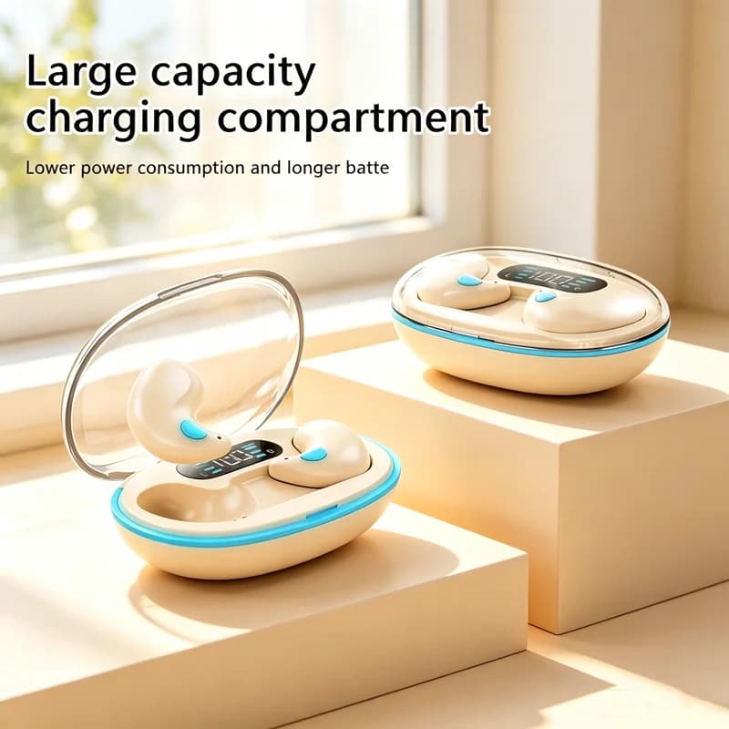 Nuove Cuffie Wireless con Riduzione del Rumore, Auricolari Bluetooth 5.3 per Sport, Giochi e Sonno, Cuffie Stereo HIFI per Musica