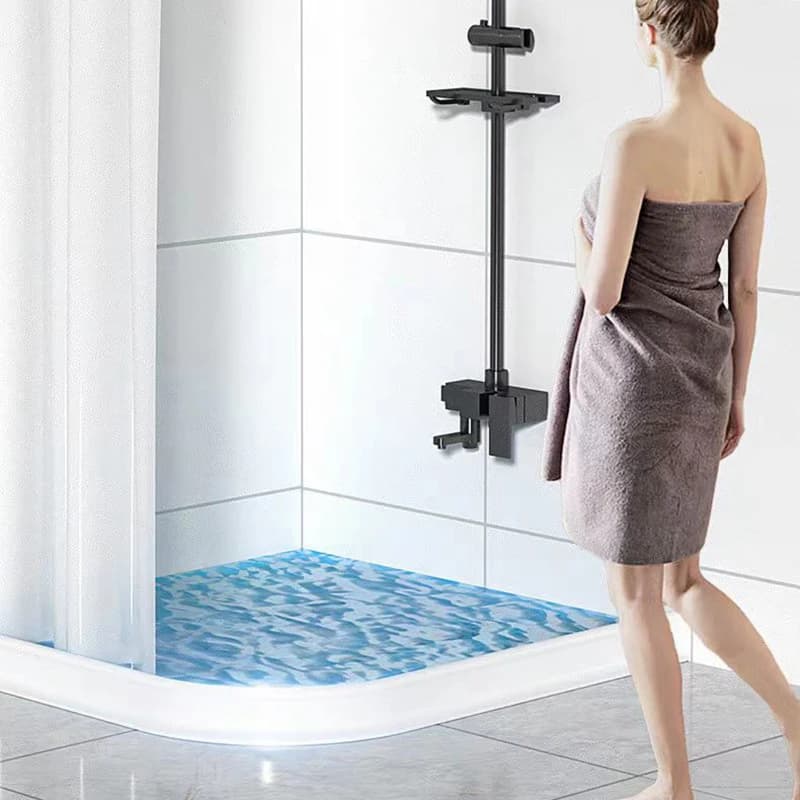 Nuovo fermaglio per acqua autoadesivo in silicone, striscia di ritenzione dell'acqua, porta del bagno pieghevole, lavatrice, diga per doccia, barriera