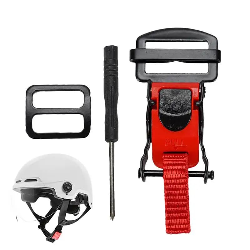 Fibbia per casco da motociclista Fibbia da rally a sgancio rapido in plastica e lega di alluminio per accessori per casco da equitazione all'aperto