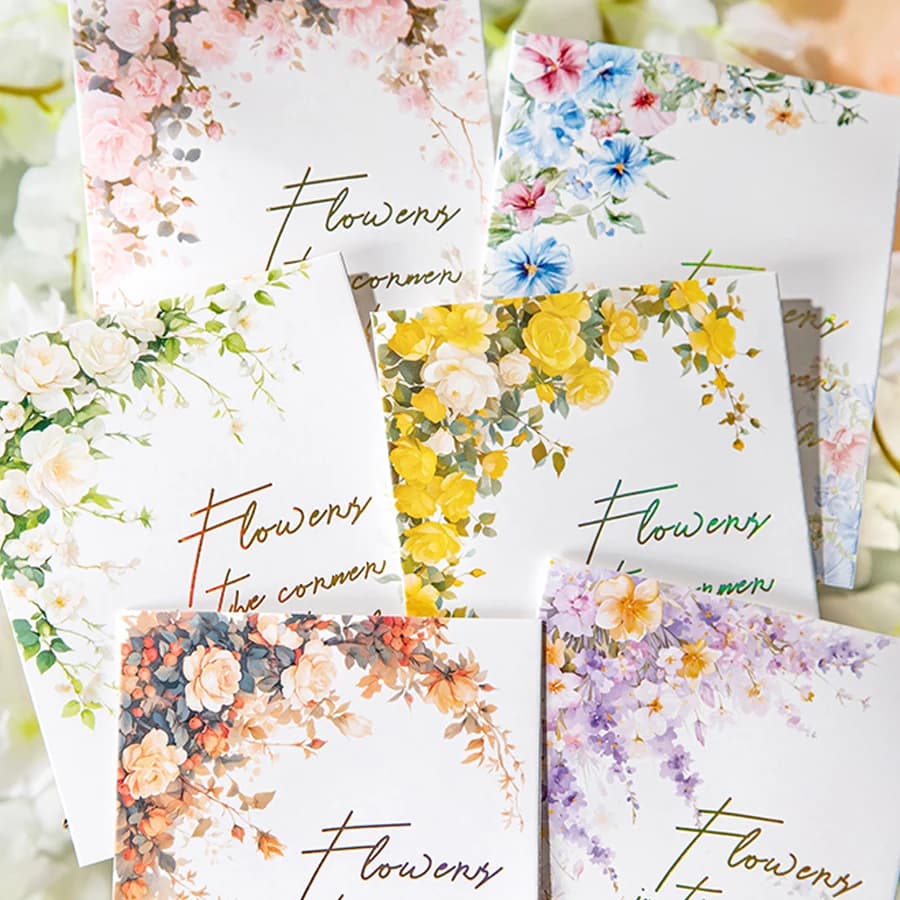 Mr. Paper Meet Blossom Series PET Waterproof Corner Sticker Pack DIY Handbook Diary Phone Case Album 30Pcs in