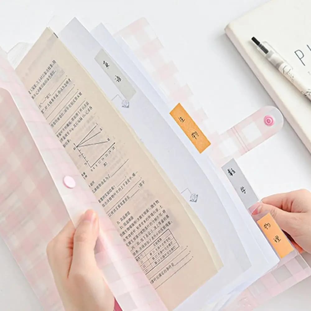 Borsa Portadocumenti A4 con Chiusura a Scatto, Organizer per Documenti da Viaggio e Casa, Porta Documenti Espandibile