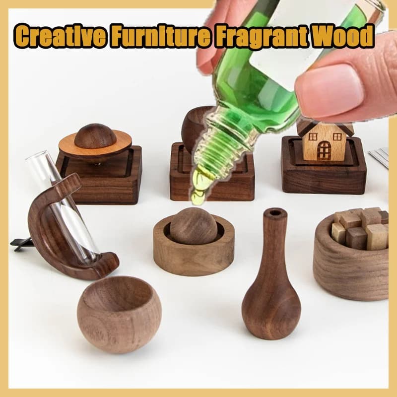 Solid Wood Spherical Essential Oil for Fragrance Enhancement Home Bedroom Aromatherapy Eliminate Room Odor with Home decoration