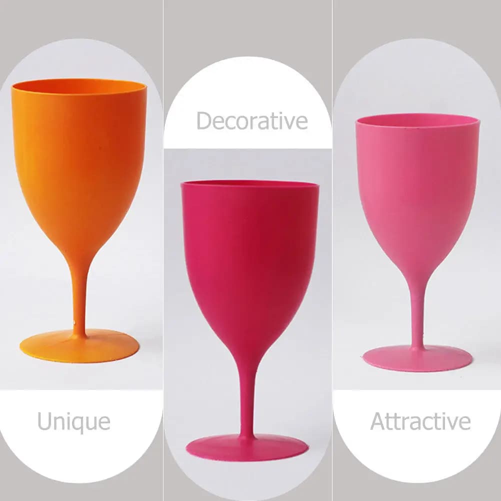 6 bicchieri da vino a tema pasquale, calici in plastica colorati, bicchieri per bevande da festa, calici in plastica multifunzione per festival