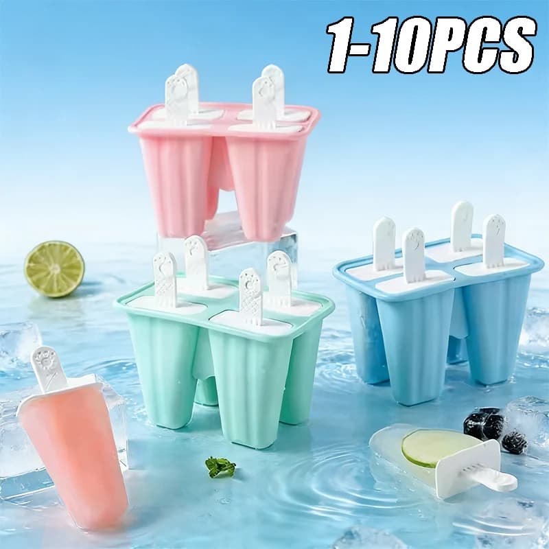 Stampo per gelato fatto in casa, creativo, in silicone, per uso domestico, griglia per ghiaccio, accessorio estivo fai da te, riutilizzabile, contenitore per cubetti di ghiaccio
