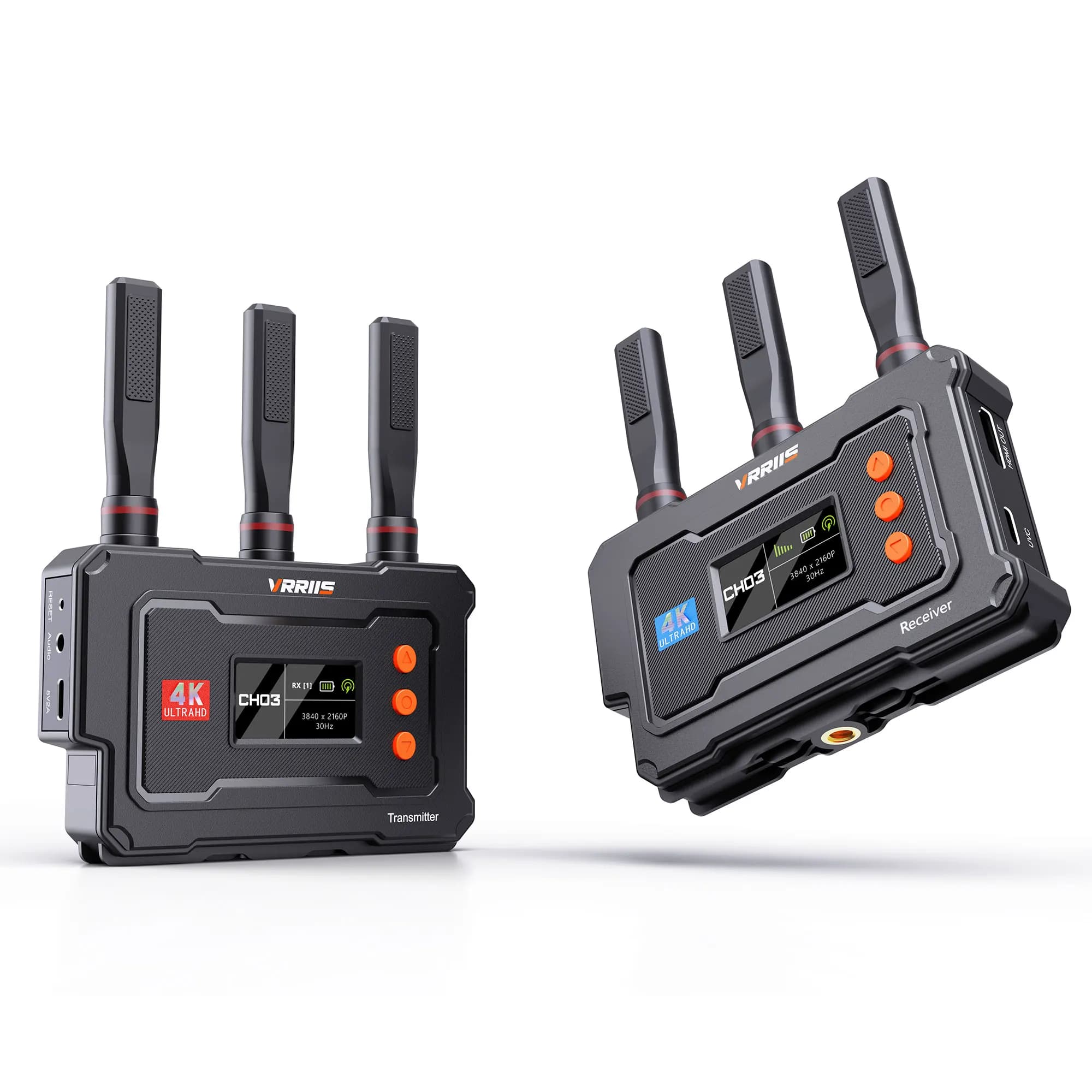 Wireless HDMI 4K Video Transmission Kit, 450M Range, Wireless extender, Transmitter and Video Receiver for Cameras, Live Streaming, Church, Home