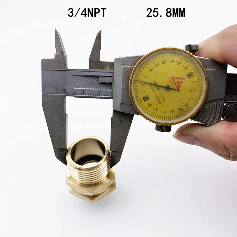 4 Piece Brass Garden Pipe Adapter GHT Female 3/4" NPT Male Connectors for Garden Pipes and Pipe Systems