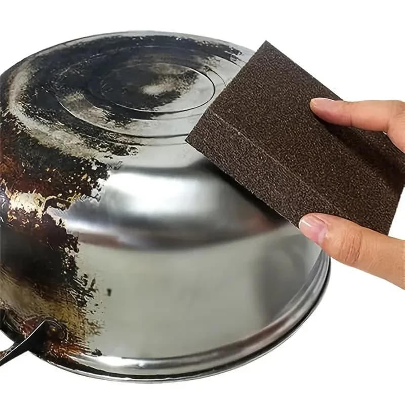 4/8-Pack Diamond Sponge Scourers - Heavy-Duty Scrubbing for Pots, Pans, Dishes - Rust & Grease Removal, Durable Cleaning Pads.