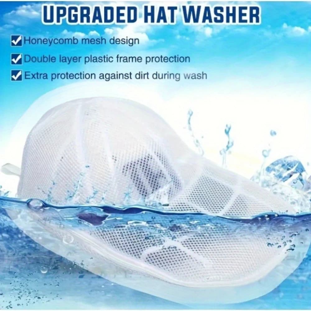 1/3/5 Pezzi Sacchetto Portatile Anti-Deformazione per Lavaggio Cappelli, Protezione Morbida in Rete per Cappellini da Baseball, Riutilizzabile e Lavabile in Lavatrice
