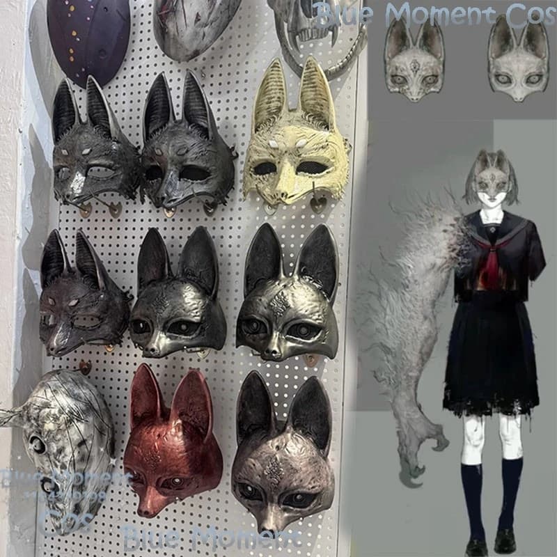 Hinako Shimizu Gioco Silent f Hill Kotoyuki Tsuneki Maschera di volpe Cosplay Decor Maschera Carnevale di Halloween Horror Dress up Comic Con Cos