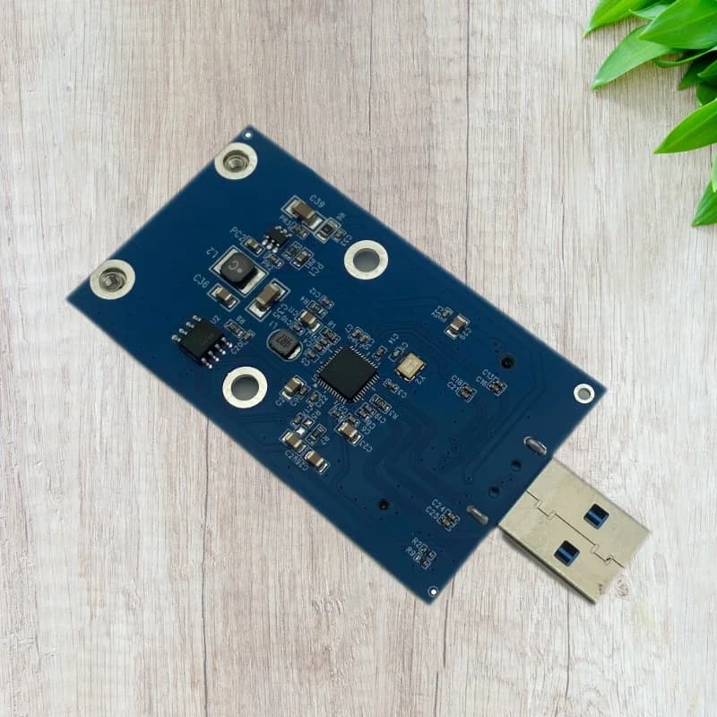 Mini PCI-E MSATA a USB 3.0 Convertitore SSD esterno Adattatore per trasmissione dati Modulo scheda di espansione per Windows per Mac
