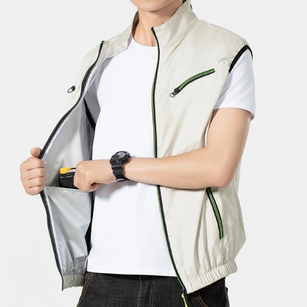 Stay Dry And Comfortable With Waterproof Cooling Fan Jacket Air Conditioned Jacket Fan Vest