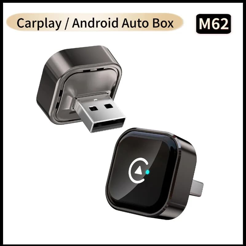 Adattatore CarPlay Wireless 2-in-1, Convertitore da Cablato a Wireless, BT 5.4, WiFi 5G, Connessione Rapida Automatica, Plug & Play per Stereo Auto iPhone