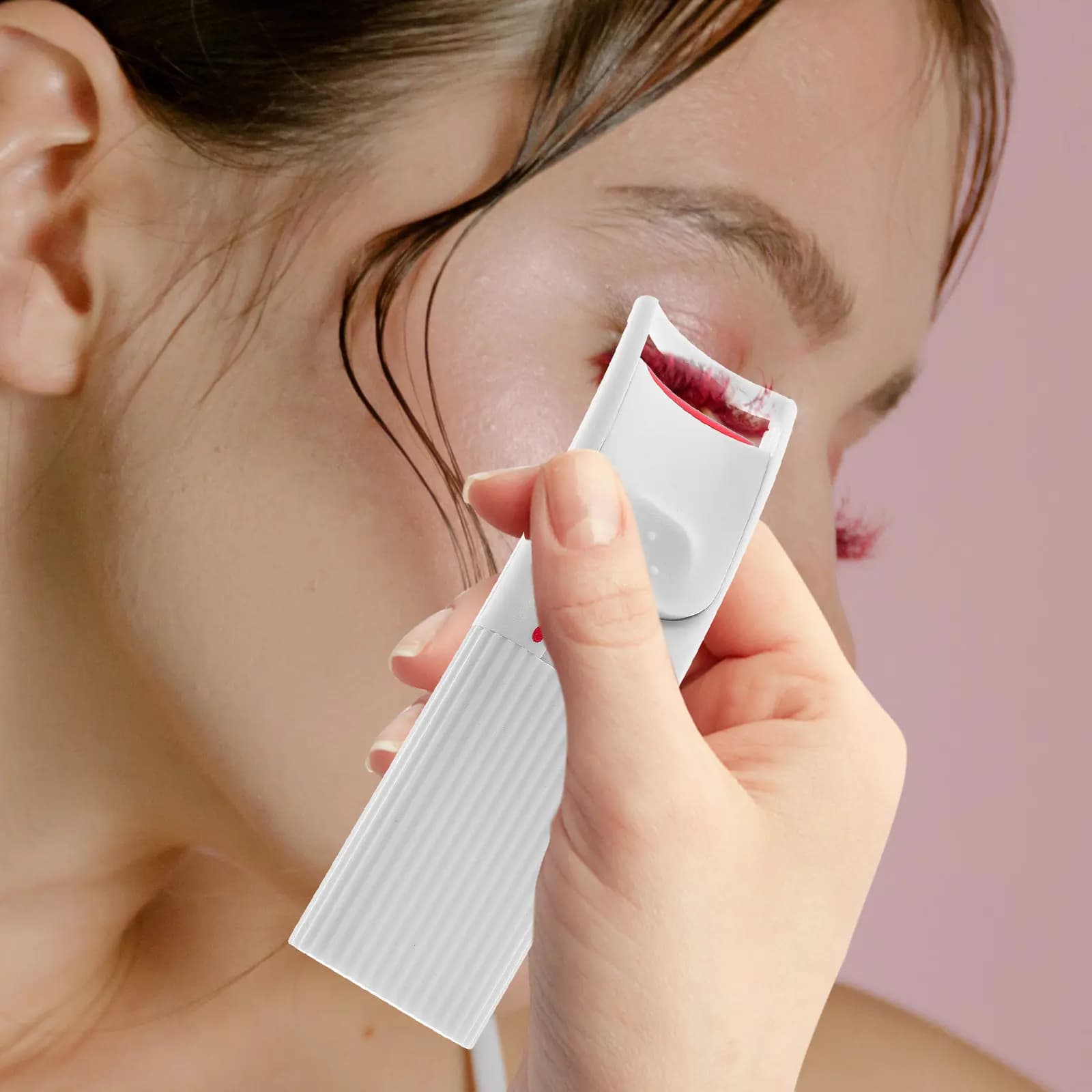 Piegaciglia Riscaldante Portatile, Dispositivo Elettrico per Arricciare le Ciglia, Rapido e Sicuro, Strumento per il Trucco