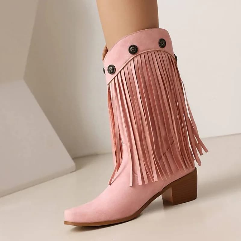 Autumn and Winter New Style Fashion High-heeled Women's Boots Pointed End Metal Decoration Square Heel Chelsea Women's Boots