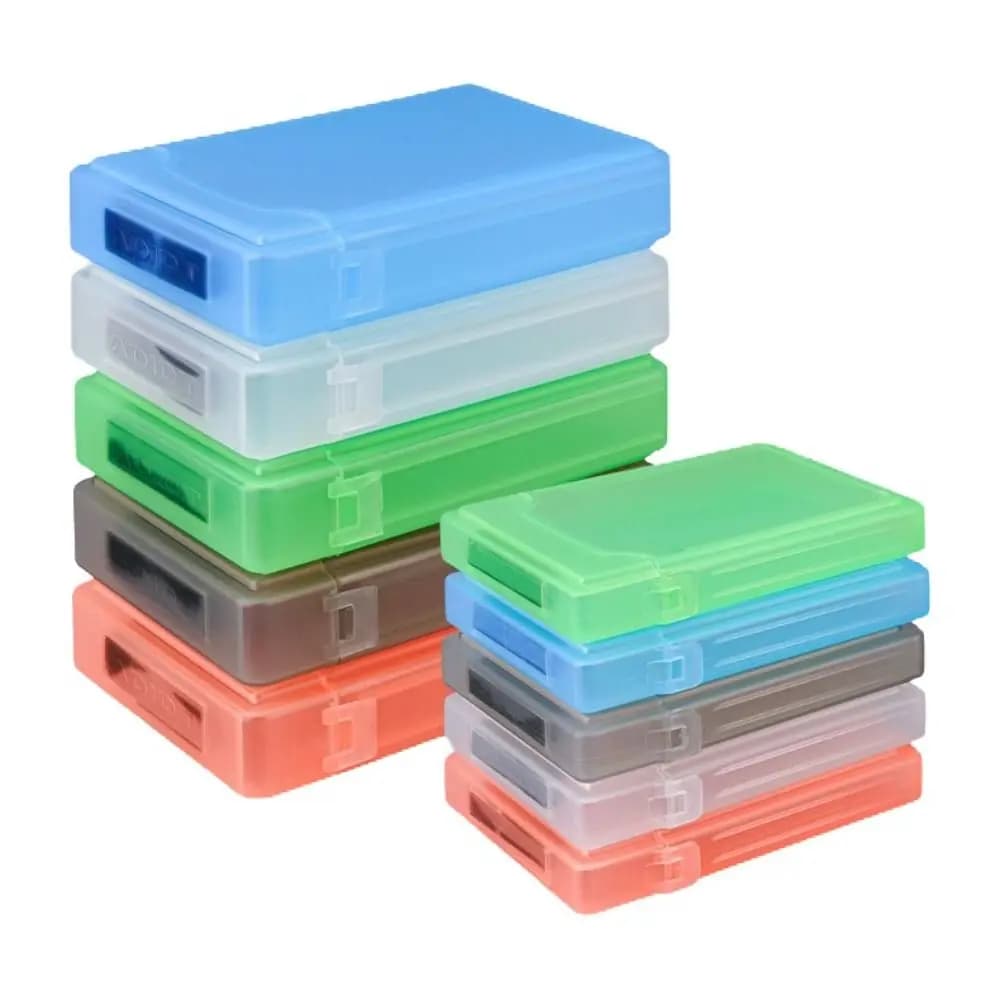 Custodia Protettiva Antiurto per HDD, Scatola di Stoccaggio per Hard Disk da 2.5 e 3.5 Pollici, Contenitore in Plastica per Hard Disk Esterni