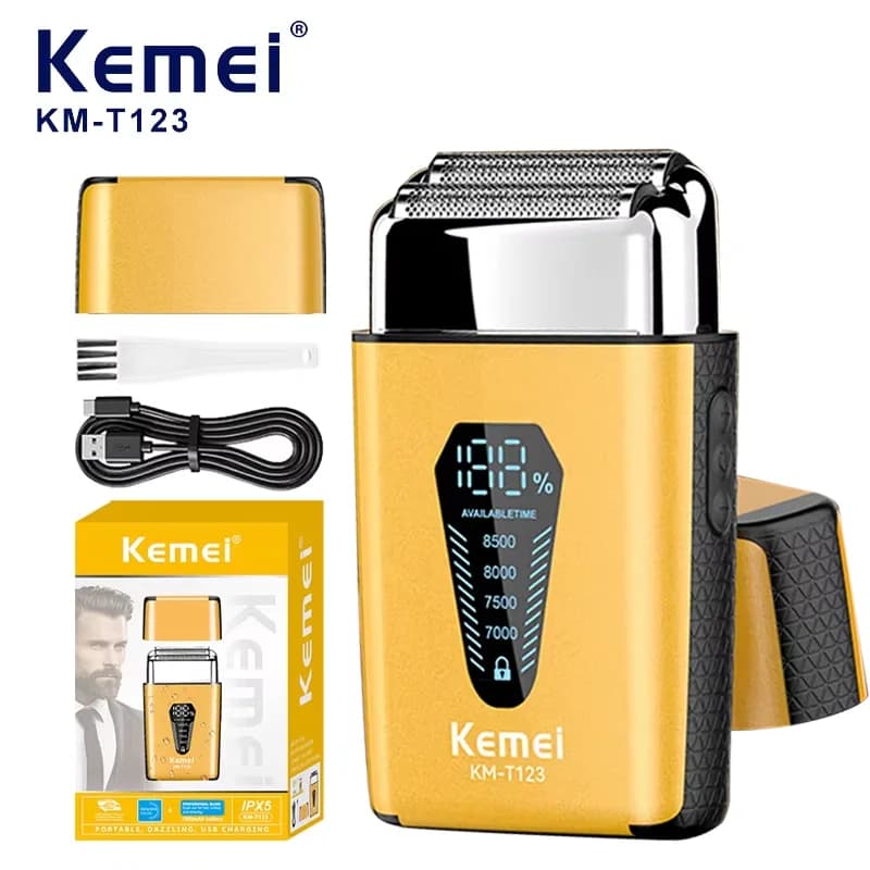 100% Kemei Haircut Electric Barba Razor Professional Barba Trimmer Haircuts Mini Barbary Machine for Men KM-T123