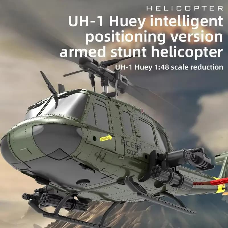 Elicottero RC C032 UH-1 Brushless RTF con Giroscopio a 6 Assi e Posizionamento Ottico, Modello UH1, Ornamenti, Giocattoli di Tendenza, Regali