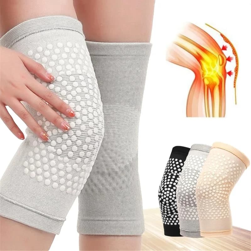 2 pezzi di ginocchiere calde autoriscaldanti, vecchie gambe fredde, uomini e donne, sollievo dal dolore da artrite, lesioni e recupero massaggiatore per ginocchia