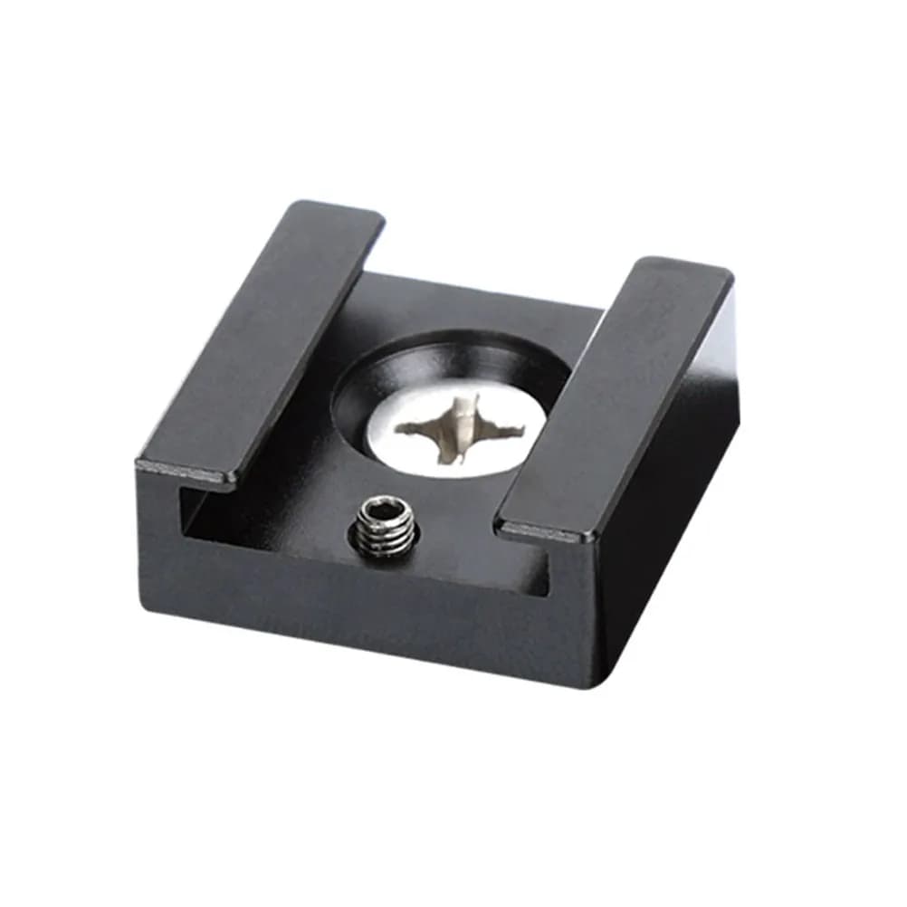 2Pcs Cold Shoe Flash Adapter Aluminum Alloy Metal Clamp Lock Adjustable Flash Stand Mount for Camera Tripod Light Monitor Audio