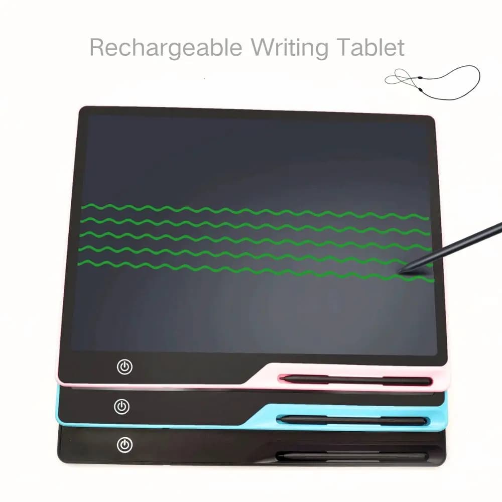 Tavoletta da scrittura LCD ricaricabile tramite USB da 16 pollici/41 cm, ricarica USB, regalo di compleanno educativo, sicuro e perfetto come compleanno, Natale