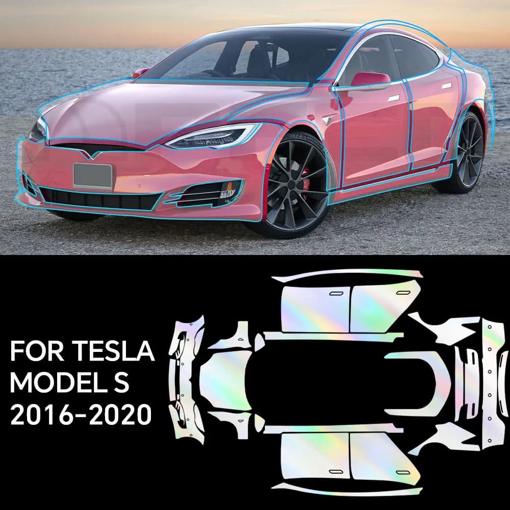 Per Tesla Model S 2016-2020 TPU Pellicola di Protezione Della Vernice Adesivo Corpo Anti-graffio Protettiva Trasparente Accessori Auto Kit