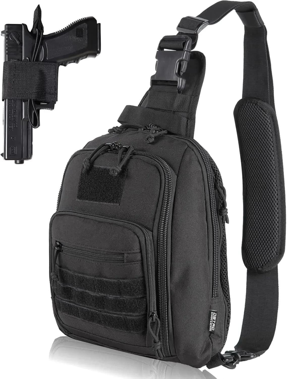 Tactical Shoulder Bag DBTAC | 8 Liter Military Shoulder Backpack for Transport, Range, Travel, Natural Size Outdoor Sport