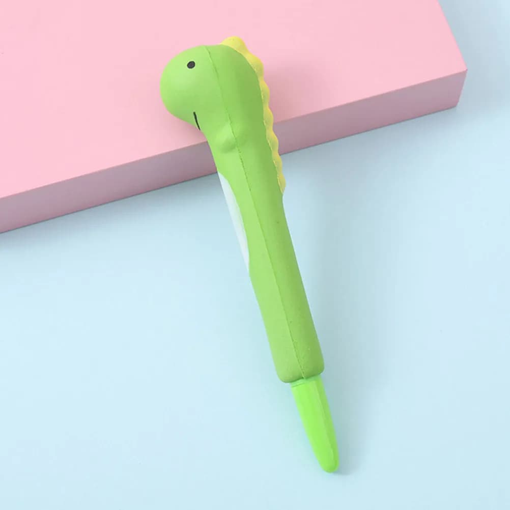Penna Gel a Forma di Dinosauro Cartoonesco per Studenti, Scrittura Fluida, Impugnatura Comoda, Accessori Scolastici Portatili, Penne per Prendere Appunti