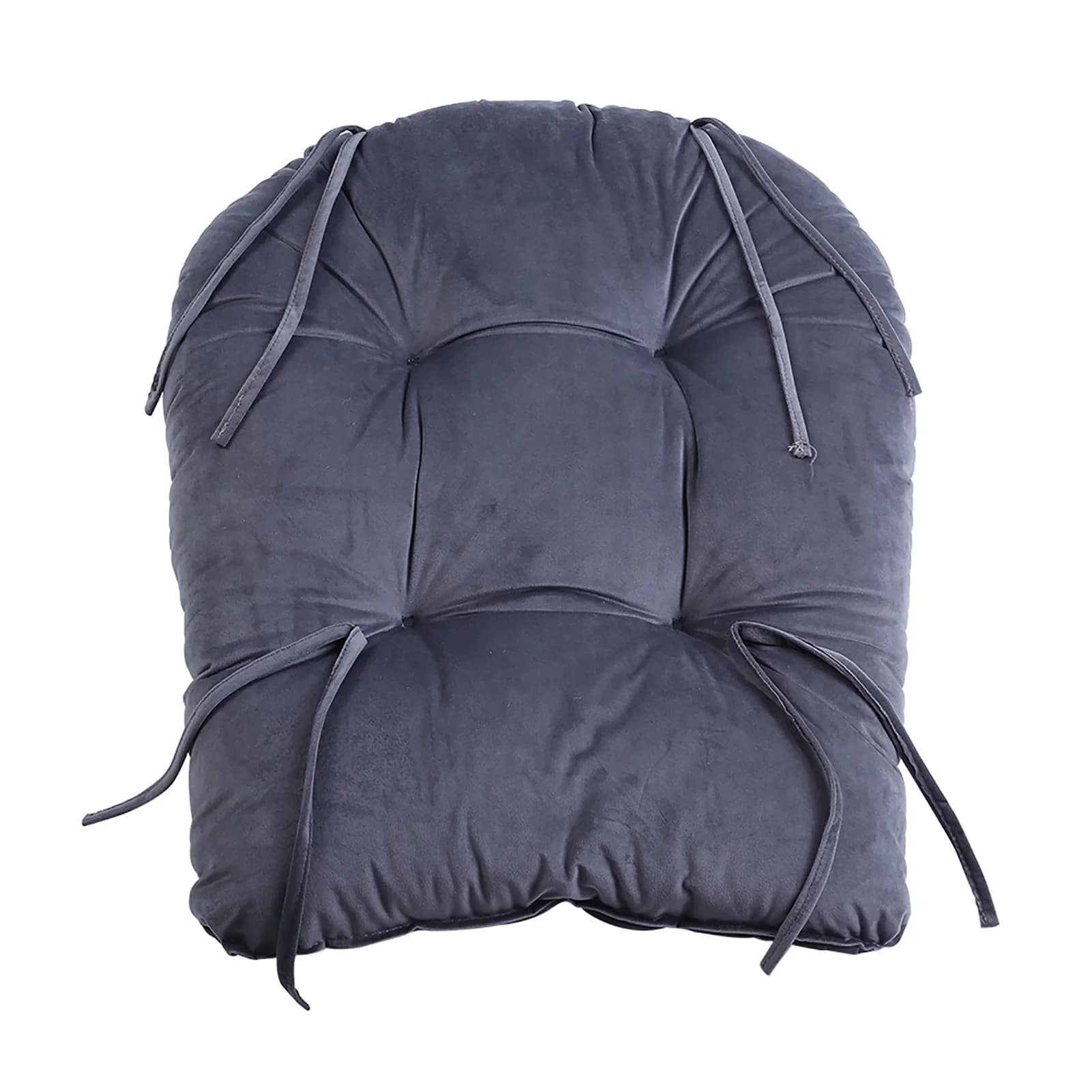 Chair Pad Cushion Soft Velvet Cotton Chair Cushion Stool Pad Set Warm Cover for Home Gray Color