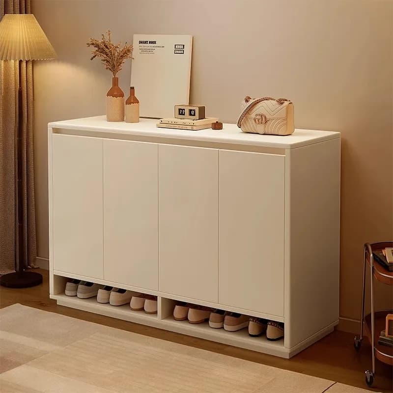 Scarpiera con credenze a 4 ante, 30 paia di scarpiera moderna scarpiera organizer per ripiano portaoggetti Entpway