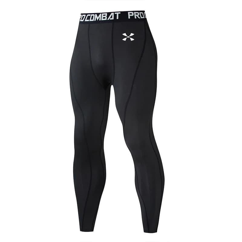 Leggings Sportivi da Uomo a Compressione ad Asciugatura Rapida per Corsa, Allenamento, Basket, Crossfit e Fitness - Abbigliamento da Palestra