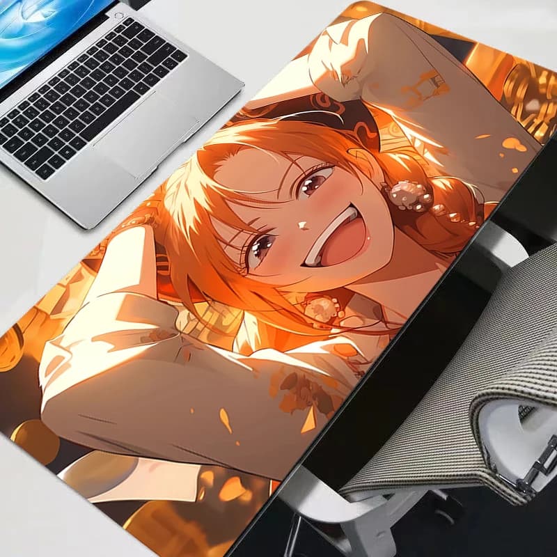 Tappetino per Mouse da Gaming Grande, Mousepad One Piece per Computer, Tappetino da Scrivania Durevole, Nuovo Tappeto Anime per PC, Accessori per Tastiera Gamer