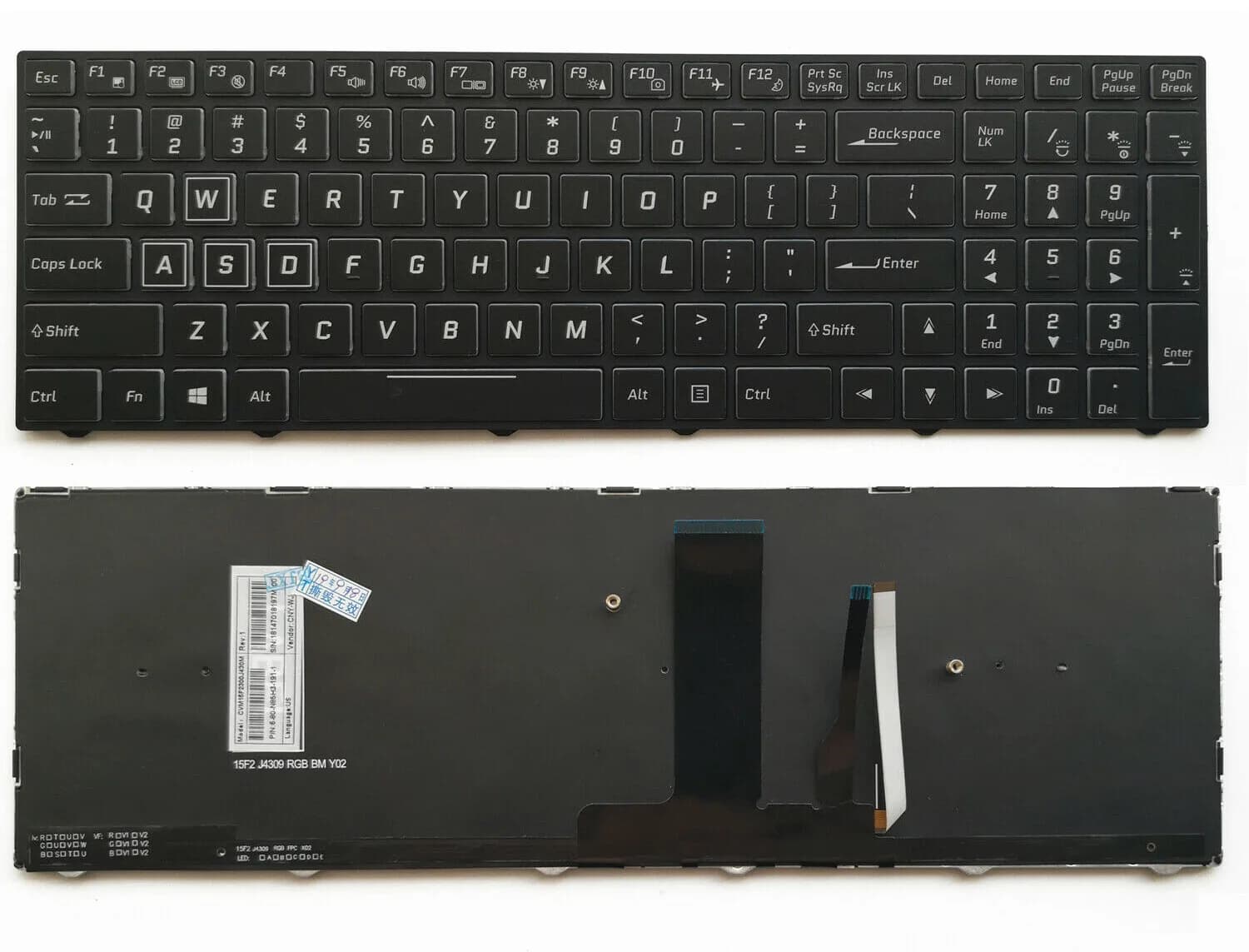 Nuova Tastiera Retroilluminata US per Laptop Clevo N855EJ1 N850EK1 N855EK1 N857EJ1 N857EK1