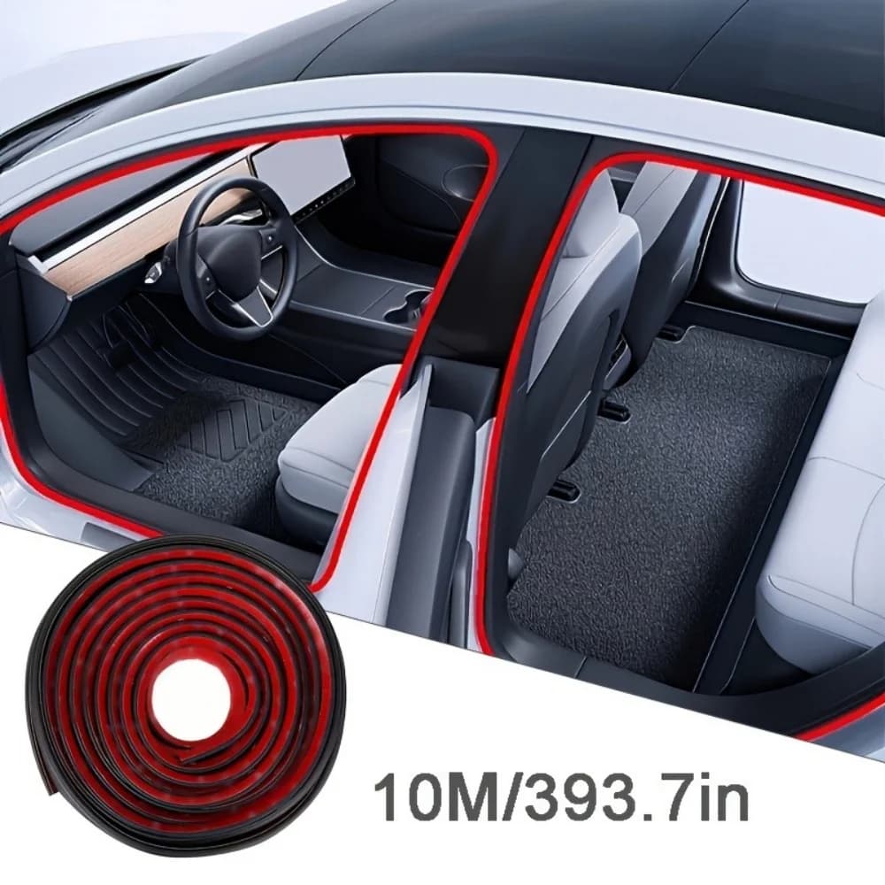 Strisce sigillanti per auto da 10 metri, strisce isolanti acustiche, strisce adesive decorative per telaio della porta di tipo B a doppio strato ispessite