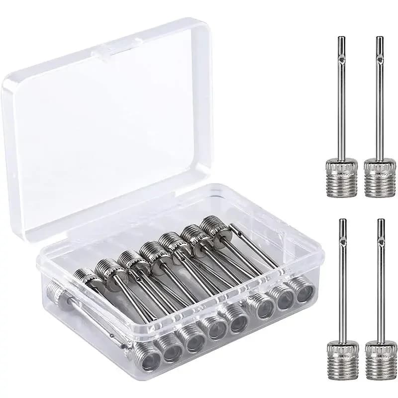 Nuovo Sport Palla Gonfiaggio Pompa Ago Per Il Calcio Basket Calcio Gonfiabile Valvola Dell'aria Adattatore Pompa In Acciaio Inox 5/10/20PCS