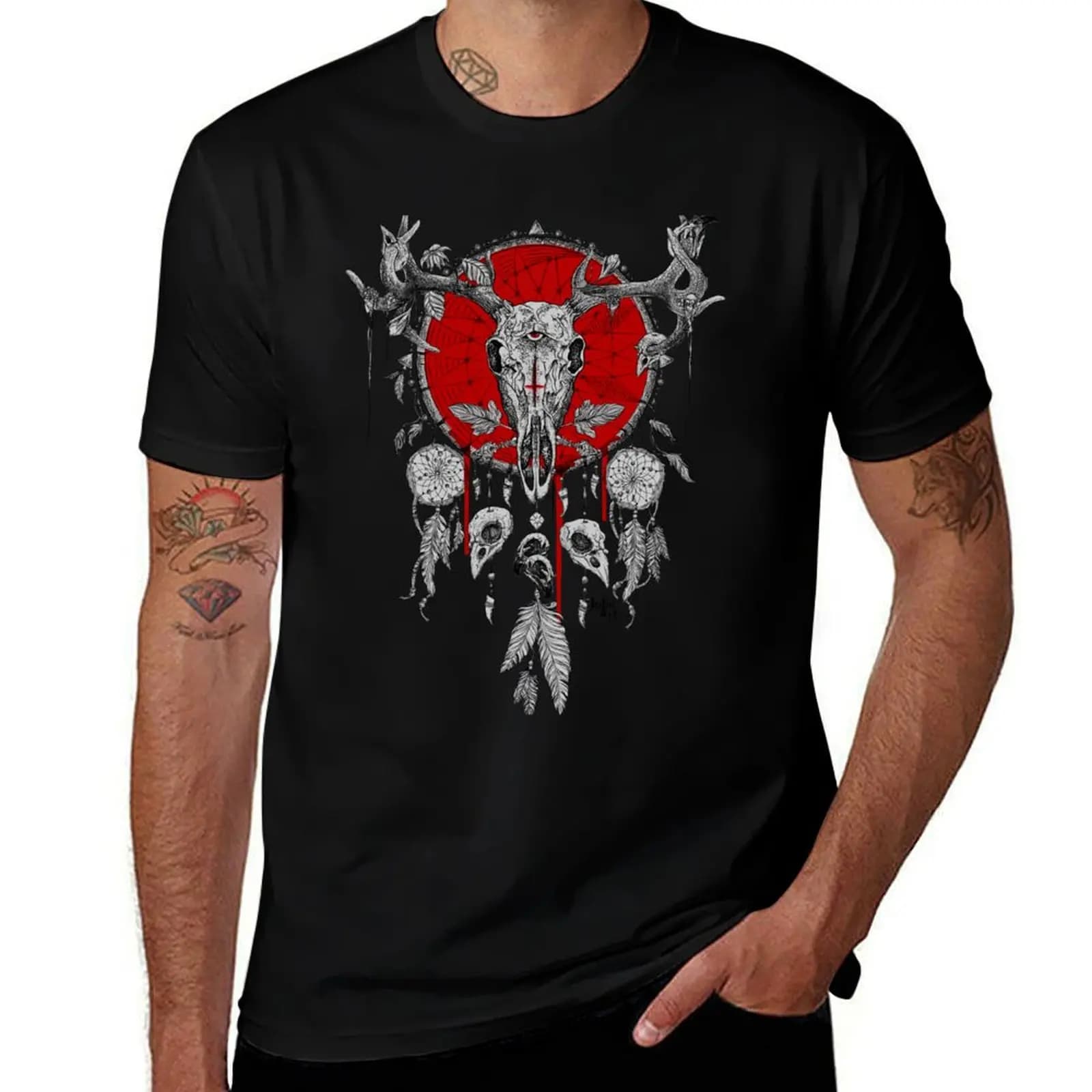 Dreamcatcher by Julia Art T-Shirt Plus Size Summer Casual T-Shirt